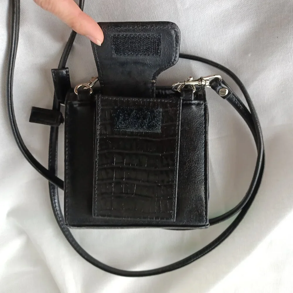 S O L D * Vintage 90s Y2K Western Mini Bag, 5x5 - Picture 9 of 12